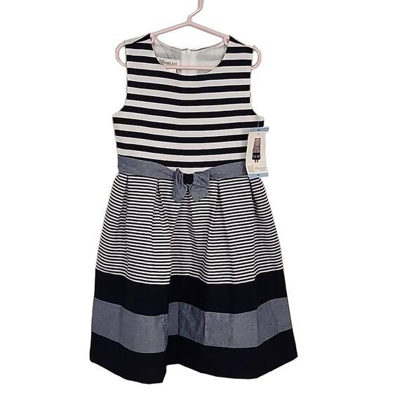 Bonnie Jean Navy Blue/White Dress, NWT, 12 Months - Picture 1 of 5